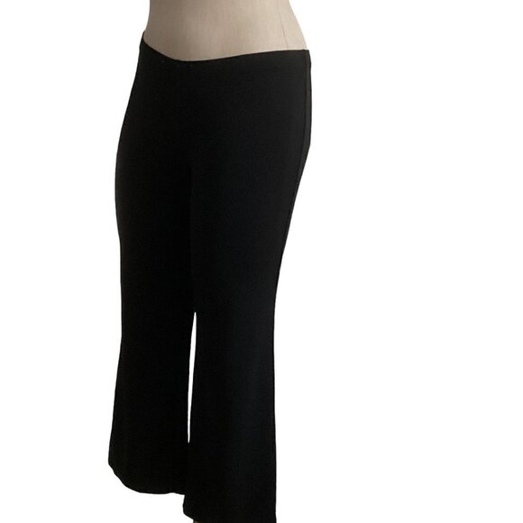 EXPRESS Lightweight Black Stretch Cropped Flare Pull-On Pants Sz S 15U - Picture 4 of 8